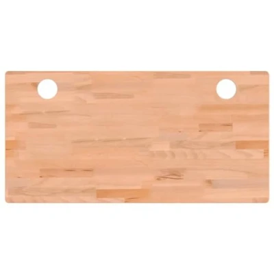 Imagen de vidaXL Tablero de Escritorio, Superficie Mesa, Mesa Comedor Trabajo, para Oficina, Madera Maciza Haya 110X55X2,5 cm