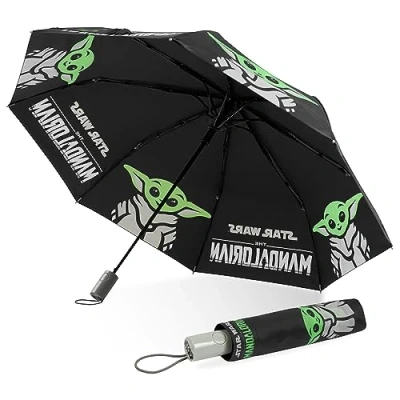 Imagen de Disney The Mandalorian Paraguas Plegable Automático de Bolsillo Adulto Chico Adolescente Niños Star Wars Baby Yoda