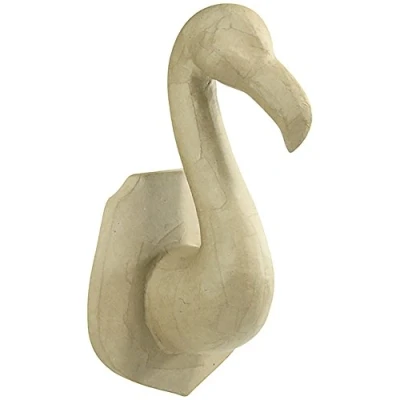 Imagen de Clairefontaine ES Décopatch SA187C Soporte de papel marrón maché, 13,5 x 15,7 26,9 cm, Trofeo flamenco rosa