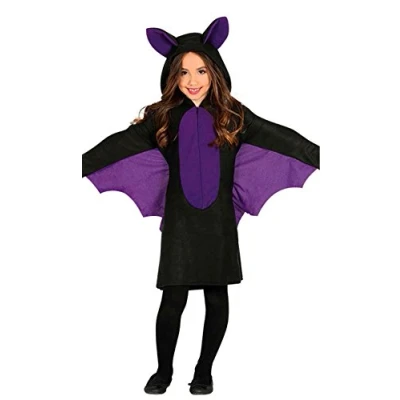 Imagen de FIESTAS GUIRCA Disfraz de Murcielago Niña Halloween Vestido, Capucha, Alas (10/12 años)