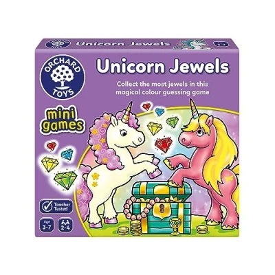 Imagen de Orchard Toys Unicorn Jewels Colour Matching Travel Games for Learning Colours, Mini Board Game, Game 3+ Year Olds, Toddlers, Kids, Family Gifts, Educational Birthday Party