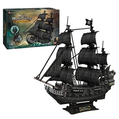 Imagen de Party Town Puzzle 3D Barco Pirata Queen Anne&#039;s Maquetas para Construir Adultos Y Niños Maqueta Puzzles Montar 328 Piezas