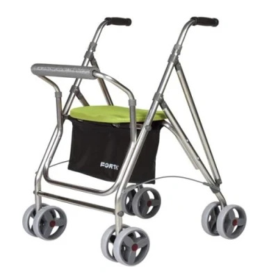 Imagen de Andador para personas mayores Rollator de aluminio con asiento plegable Color pistacho