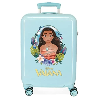 Imagen de Disney Vaiana Maleta de cabina Azul 38x55x20 cms Rígida ABS Cierre combinación lateral 34L 2 kgs 4 Ruedas dobles