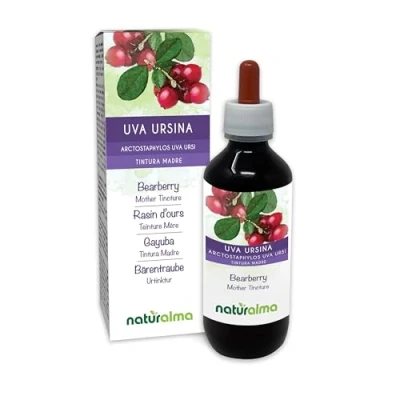 Imagen de Gayuba o uva ursi (Arctostaphylos ursi) hojas Tintura Madre sin alcohol Naturalma Extracto líquido gotas 200 ml Complemento alimenticio Vegano