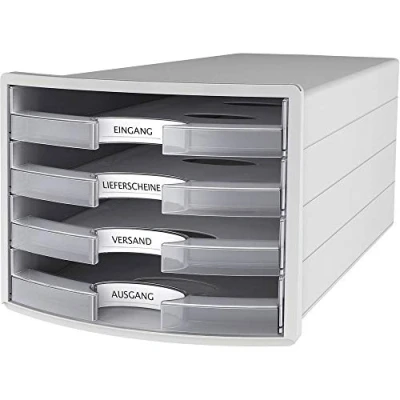 Imagen de Han cajones caja Impuls, DIN A4/C4, 4 abiertos, gris/color claro translúcido