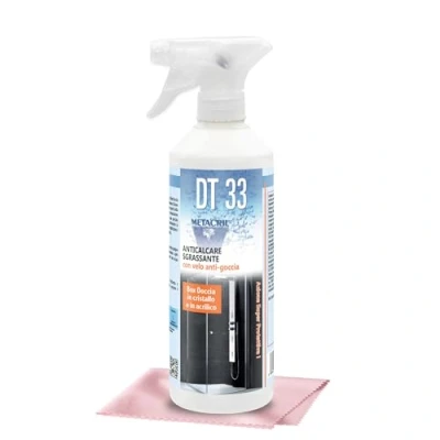 Imagen de Limpiador y desincrustante antigotas DT 33 para cabina de ducha 500 ml + paño multiusos
