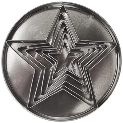 Imagen de ScrapCooking 2018 Set de 6 moldes Estrella Acero Inoxidable Plata 12,5 x 2,5 cm