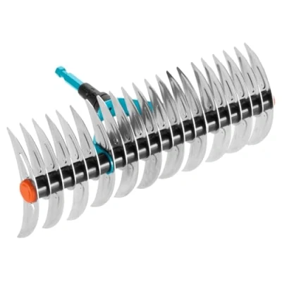 Imagen de rastrillo escarificador combisystem de GARDENA: para Quitar Musgo y césped enmarañado, Ancho Trabajo 35 cm, acero Calidad, Apto rastrillar residuos Piedras (3392 20)