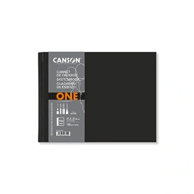 Imagen de CANSON One Art Book, Cuaderno de dibujo, Grano fino, 100gsm, Sketchbook tapa dura, 27,9x21,6cm, Blanco, 196 hojas