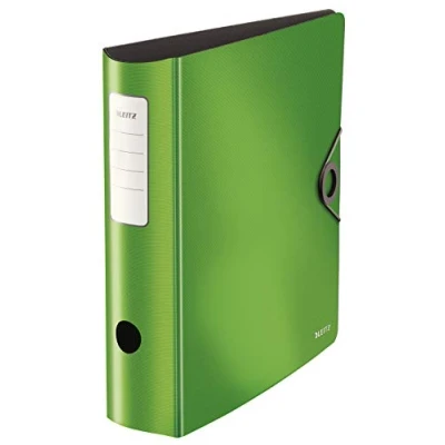 Imagen de LEITZ 10471050 Archivador de palanca polyfoam 180º lomo curvado cierre con goma Active Solid DIN A4 82 mm. color verde