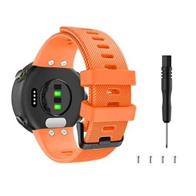 Imagen de MoKo Correa de Reloj Deportiva Compatible con Garmin Forerunner 45/Forerunner 45S/Swim 2 , Pulsera Elegante y Ajustable, Banda Inteligente 4.92&quot; 7.48&quot;(125mm 190mm) Repusto, Negro
