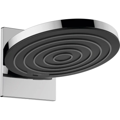 Imagen de hansgrohe Pulsify S, rociador de ducha ahorro agua 9 l/min (EcoSmart) con conexión a pared, fija redondo, cabezal lluvia 2 tipos chorro, sistema antical, cromo