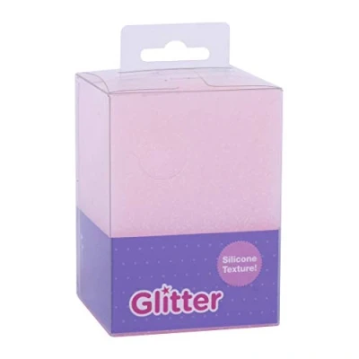 Imagen de APLI 18754 Cubilete de silicona portalápices ROSA Glitter Collection. Medida 70 x 95 mm