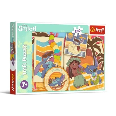 Imagen de Trefl Lilo, Mundo Musical de &amp; Stitch 200 Piezas Puzle Colores con los Personajes la Serie Infantil, Entretenimiento Creativo, Juego para niños a Partir 7 años, Multicolor 13304
