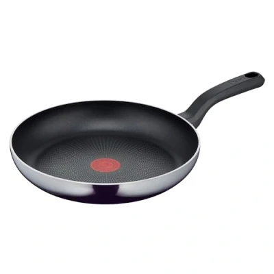 Imagen de Tefal Resist D52606 Sartén de aluminio (28 cm, inducción, señal térmica a temperatura ideal, especialmente resistente, revestimiento antiadherente, fácil limpieza, apta para todo tipo fuegos)