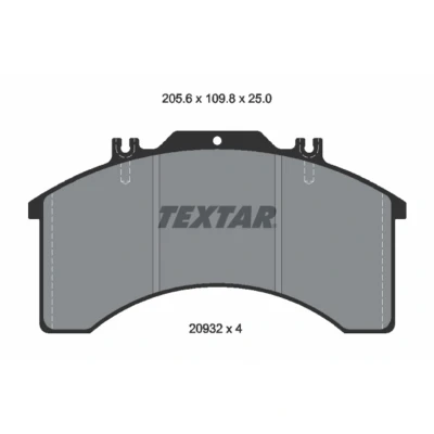 Imagen de TEXTAR 2903203 Juego de pastillas freno preparado para indicador desgaste IVECO: EuroCargo I III
