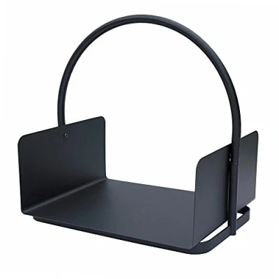 Imagen de JVL Conway 11 323 Soporte para leña (acero, 41 x 47 30 cm), color negro