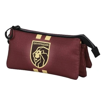 Imagen de Karactermania Harry Potter GRYFFINDOR22 Triple ECO Estuche escolar para niños, Talla: One Size, Marrón