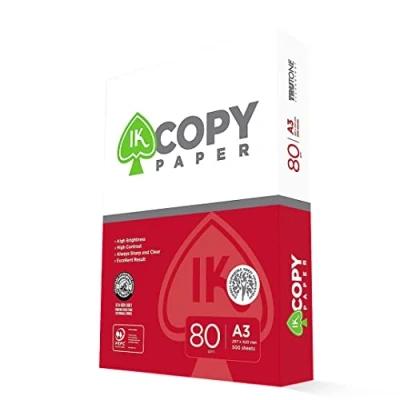 Imagen de Folios Marca Copy Paper 1 Paquete 500 DIN A3 y 80 grs Paquetes para Oficina, Hogar Impresoras Láser de Inyección Fotocopiadora Fax
