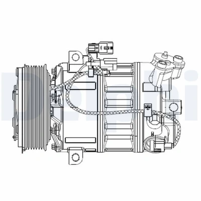 Imagen de DELPHI CS20477 compresor de Aire Acondicionado DCS17 PAG 46 con aceite RENAULT: LAGUNA 3, 3 Grandtour