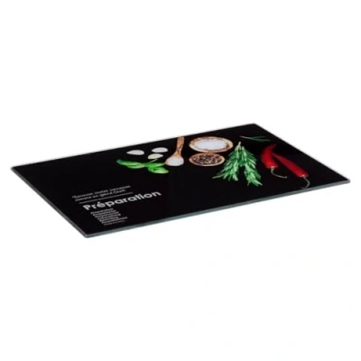 Imagen de 5five tabla de cortar cristal 30x20cm &quot;black edition