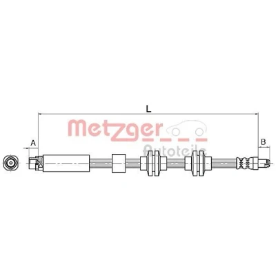 Imagen de METZGER 4110143 Latiguillos de Freno 524 BMW: 3 Touring, 1 Hatchback, Coupé
