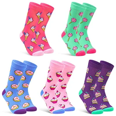 Imagen de CityComfort Transpirables Calcetines Pantorilla para Mujer, Regalos Divertidos (Multicolor)