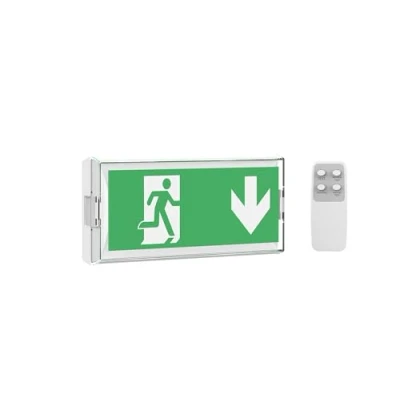 Imagen de shopVG IP 20 LED Dauerlicht Notbeleuchtung Notausgang Fluchtwegleuchte Notlicht Ausweg EXIT mit test Fernbedienung