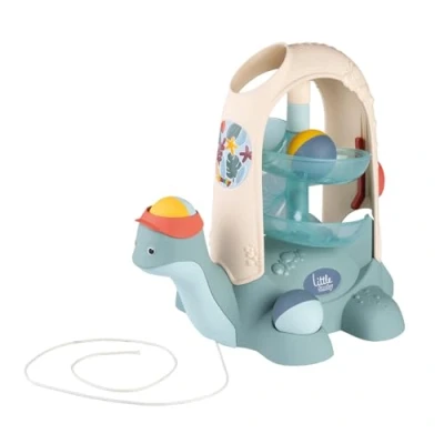 Imagen de Smoby Little Tortuga con Circuito a Partir de 1 año Juguete Arrastre Pista para rodar Bolas,Empujar y Tirar Cuerda, Incluye 2 Bolas, 28cm Alto (7600140310)