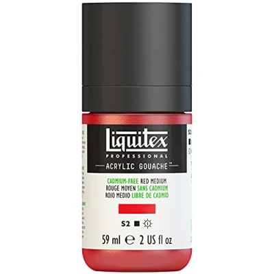 Imagen de Liquitex Professional Gouache acrílico extrafino viscocidad Baja, Tubo 59 ml, Rojo