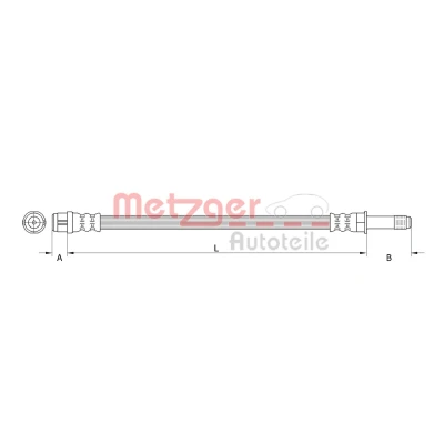 Imagen de METZGER 4111368 Latiguillos de Freno 378 MERCEDES BENZ: Clase A
