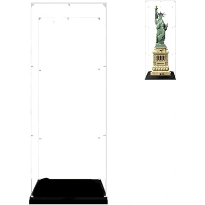 Imagen de Vitrina acrílica para Lego 21042 transparente a prueba de polvo (Estatua la libertad) (El modelo bloque construcción NO está incluido)(3MM)