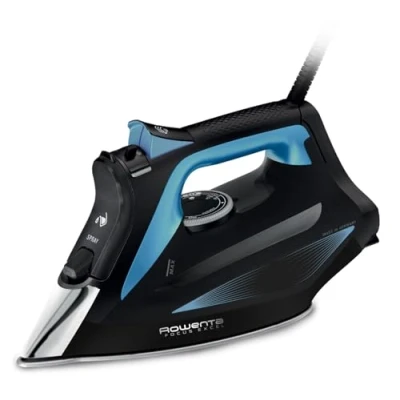 Imagen de Plancha de vapor Rowenta DW5310D1 Focus Excel, 2700 W, 180 g/min, Suela Microsteam 400 HD Láser, 150 ml, Azul metalizado y negro