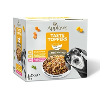 Imagen de Applaws Complemento de Comida Húmeda para Perros Natural, Variedad Pollo sin Granos en Salsa, 8 Latas 156g