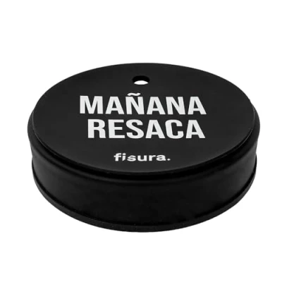 Imagen de Fisura Tapa vasos antidroga “Mañana resaca&quot;. Protector de bebida original azul. Cubierta para bebidas reutilizable. Protección vaso antiderrame Hecho silicona.