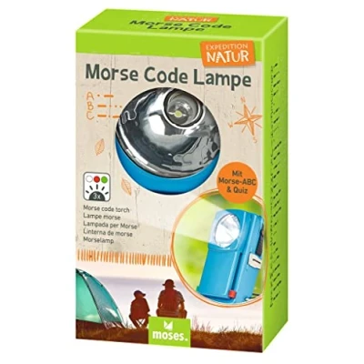 Imagen de moses. Expedition Natur Morse Code Lampe, Linterna infantil con ABC y cuestionario, lámpara de exterior 3 modos color