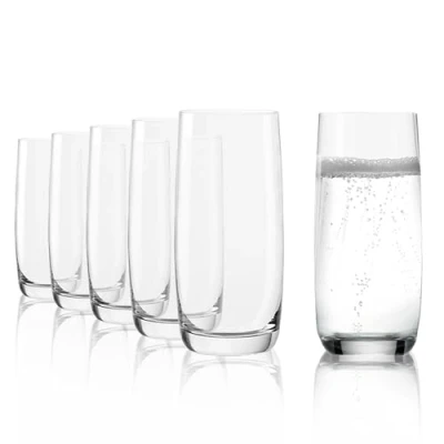 Imagen de Stölzle Lausitz Juego de 6 vasos cóctel la serie Weinland 390 ml, cóctel, largos cristal sin plomo, resistentes a roturas y aptas para lavavajillas, bonitos