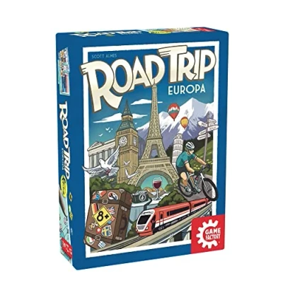 Imagen de Game Factory, Road Trip Europa, Juego de Cartas a Partir 8 años, Color (646292)