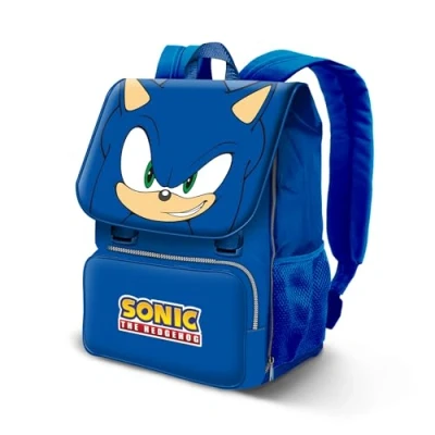 Imagen de Sonic The Hedgehog Sega Sight Mochila Expandible EXP, Azul, 30 x 45 cm, Capacidad 28 L