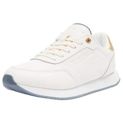 Imagen de Tommy Hilfiger Runner Sneaker Mujer Essential Metallics Elegante, Beige (Ancient White), 36 EU