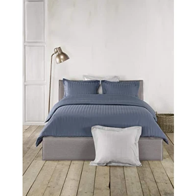 Imagen de de Witte Lietaer Zygo Juego Ropa Cama, algodón Peinado, Azul Marino, 140x220 cm