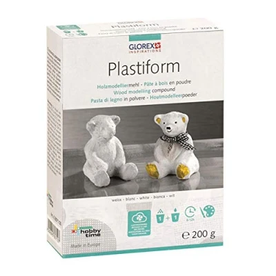 Imagen de GLOREX Forma de plástico, Pasta modelar, Beige, 200 g Box