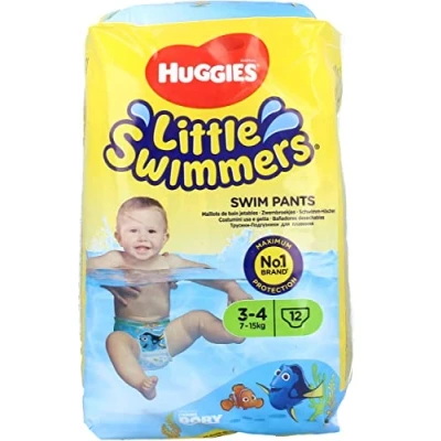 Imagen de HUGGIES pañales Little Swimmers Talla 3/4 (7 a 15 kg) Paquete de 12