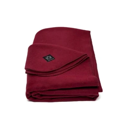 Imagen de Arcturus Manta Militar de Lana, 4.4 Libras, cálida, Pesada, Lavable, Grande 64 x 88 Pulgadas, Ideal para Camping, al Aire Libre, Kits Supervivencia y Emergencia (Vino)