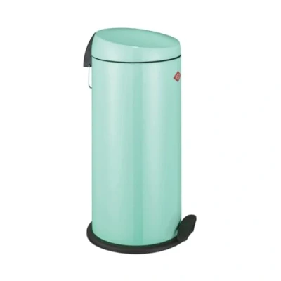 Imagen de WESCO Cubo de basura clásico Capboy MAXI en color menta, chapa acero pulverizada, inserto metal 22 litros volumen, pedal plástico
