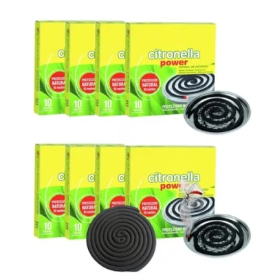 Imagen de . ilumina tu vida Panda Home PandaHome Espirales Incienso citronela Pack 2/4/8 de 10 Unidad,Repelente antimosquito en interiot o Exterior 8U