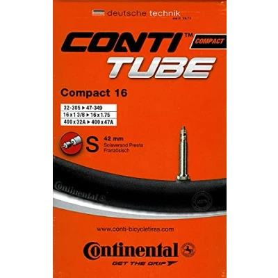 Imagen de Continental Compact 16 cámara de Aire, Unisex Adulto, Negro, 32/47 305/349