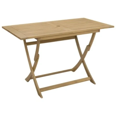 Imagen de vidaXL Mesa de Jardín Plegable, Comedor, Rectangular Exterior, Mueble para Patio Balcón, Madera Maciza Acacia