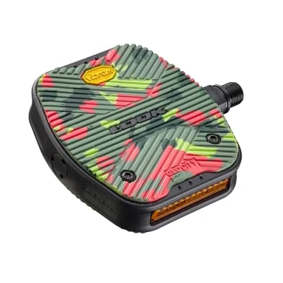 Imagen de Look Cycle Pedales de Bicicleta Geo City Grip Planos Seguridad Antideslizante Innovador Activ Rubber Pedal Urbana Alto Rendimiento Premium Camuflaje Loco